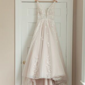 Ivory Floral Lace Wedding Gown